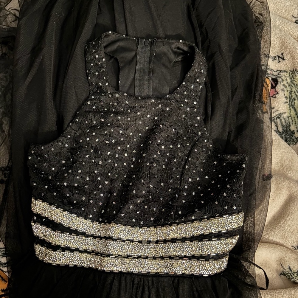 Black and Silver Beaded dress